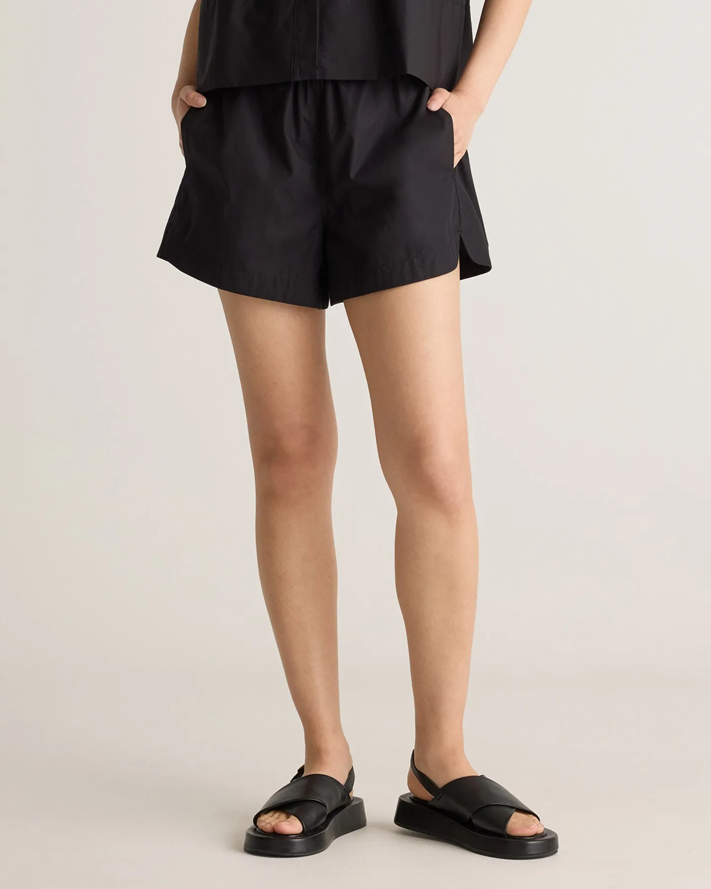 100% Organic Cotton Poplin Pull-On Shorts