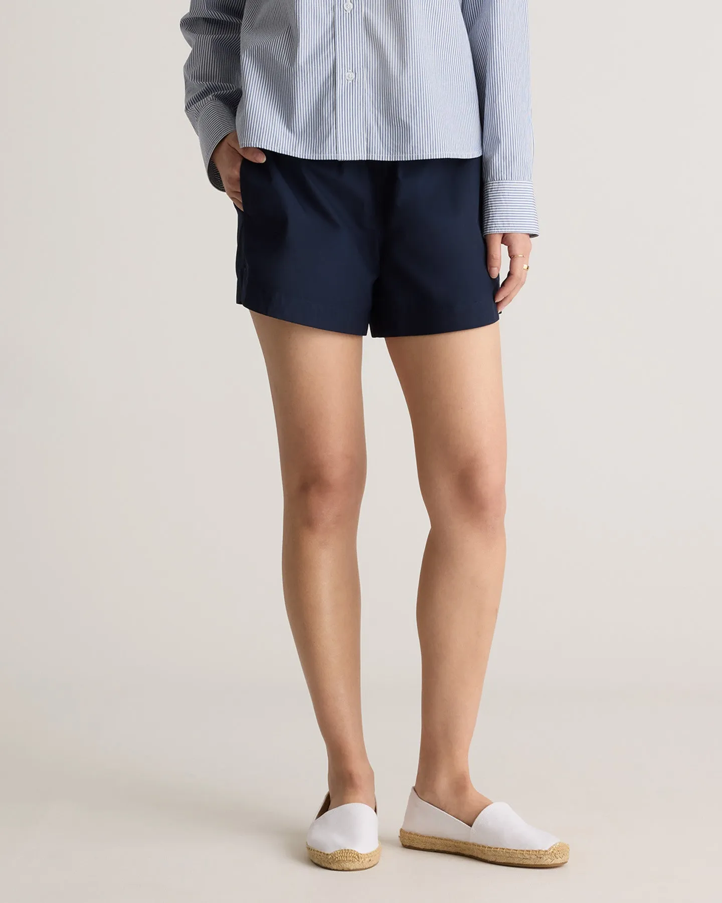 100% Organic Cotton Poplin Pull-On Shorts