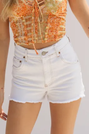 A-Line Ecru Denim Shorts by BDG