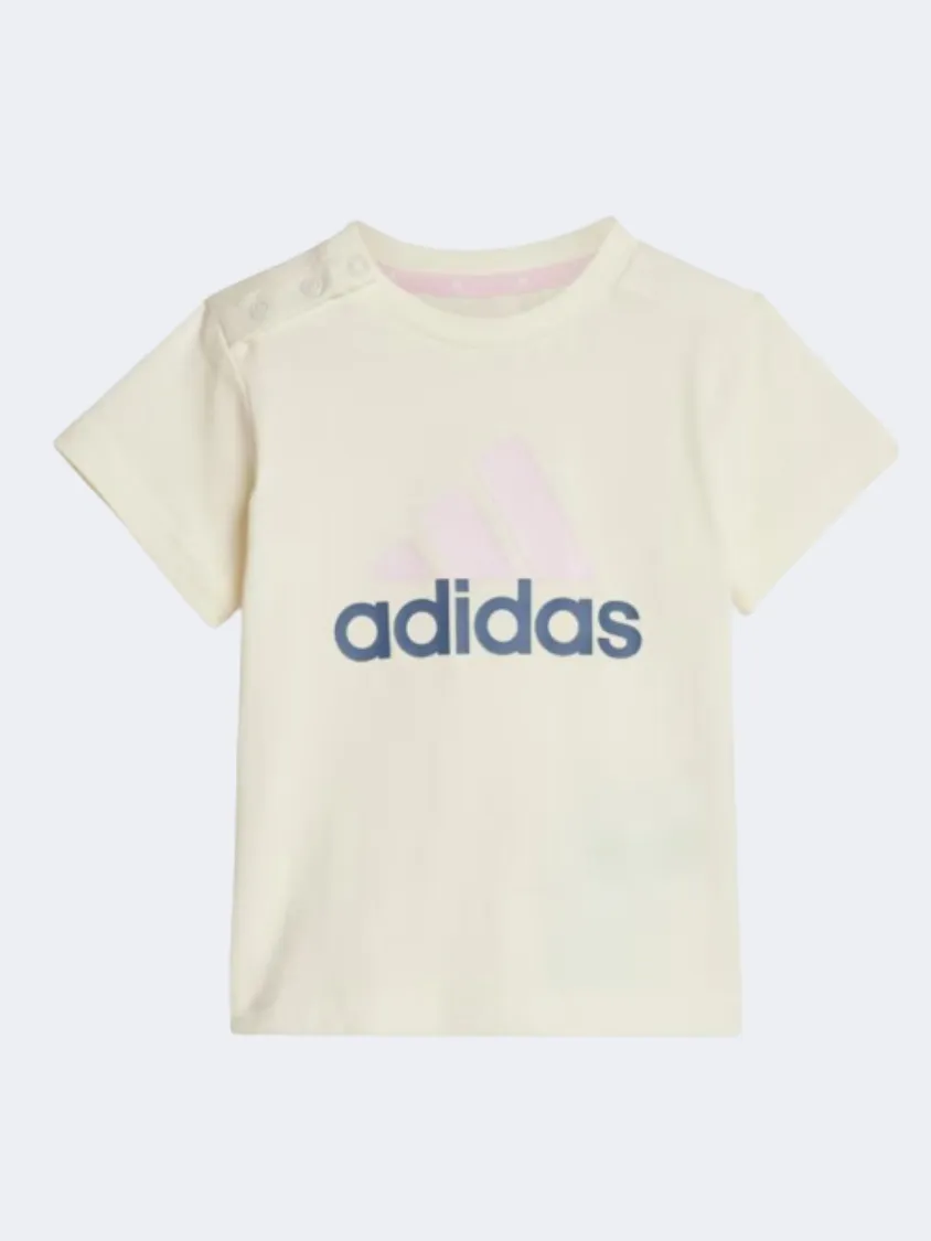 Adidas Girls Sportswear Set Ivory/Clear Pink