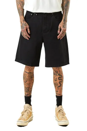 Afends Mens Lil C Organic Denim Baggy Shorts