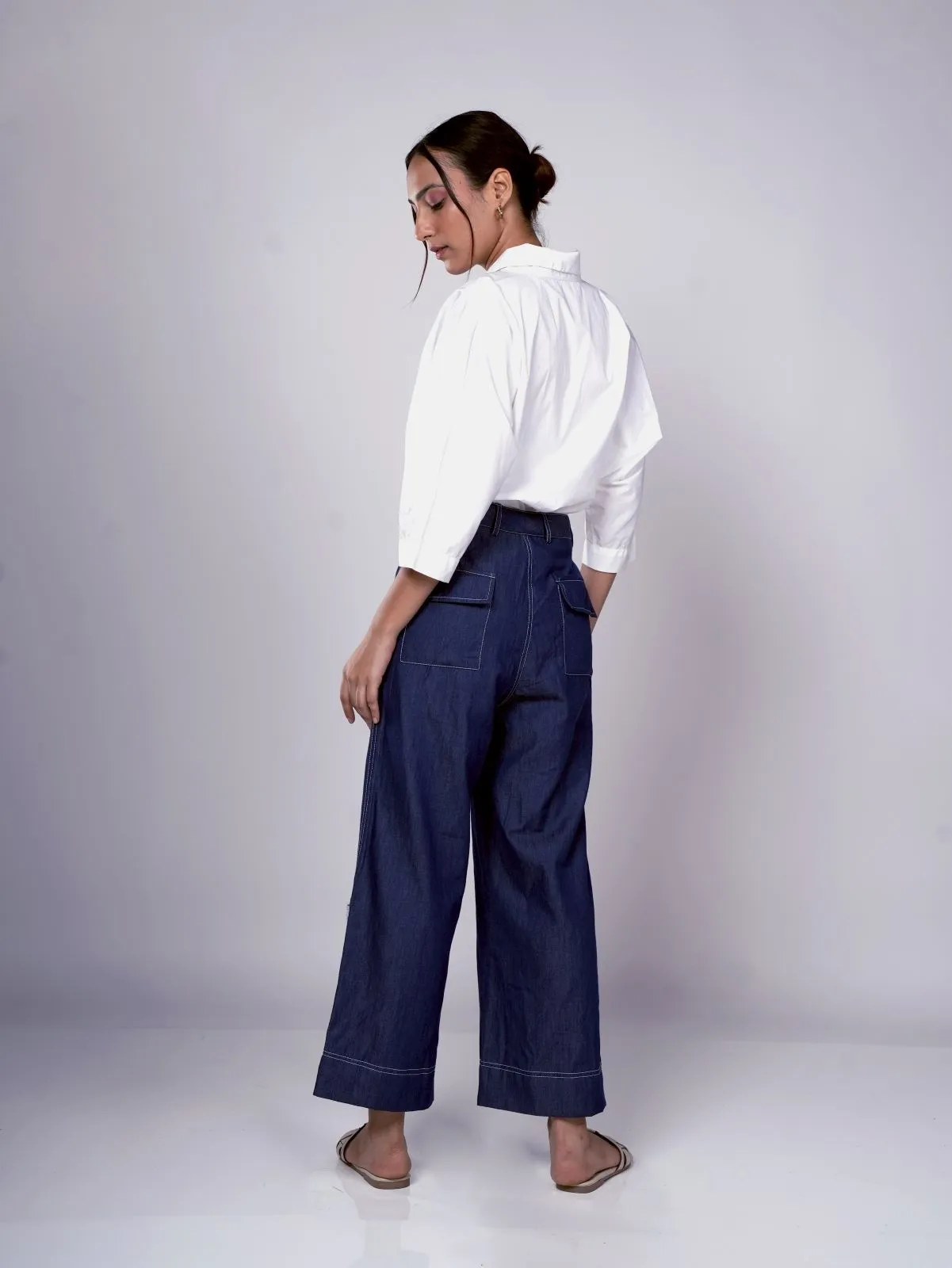 ANKLE CROP PANT DARK BLUE