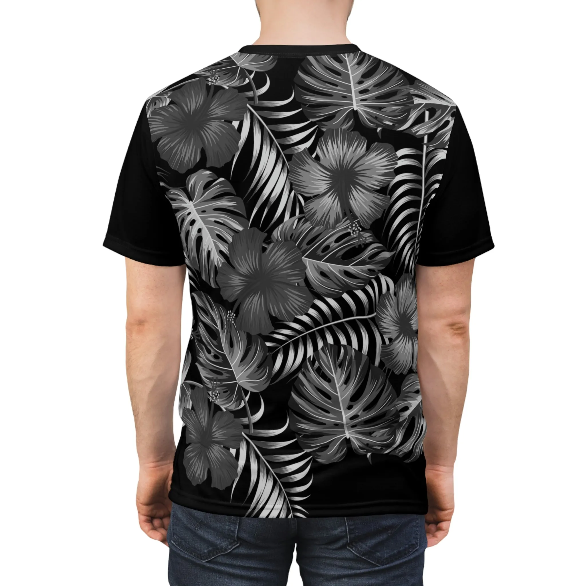 B&W Hawaiian Party Time Tech Tee