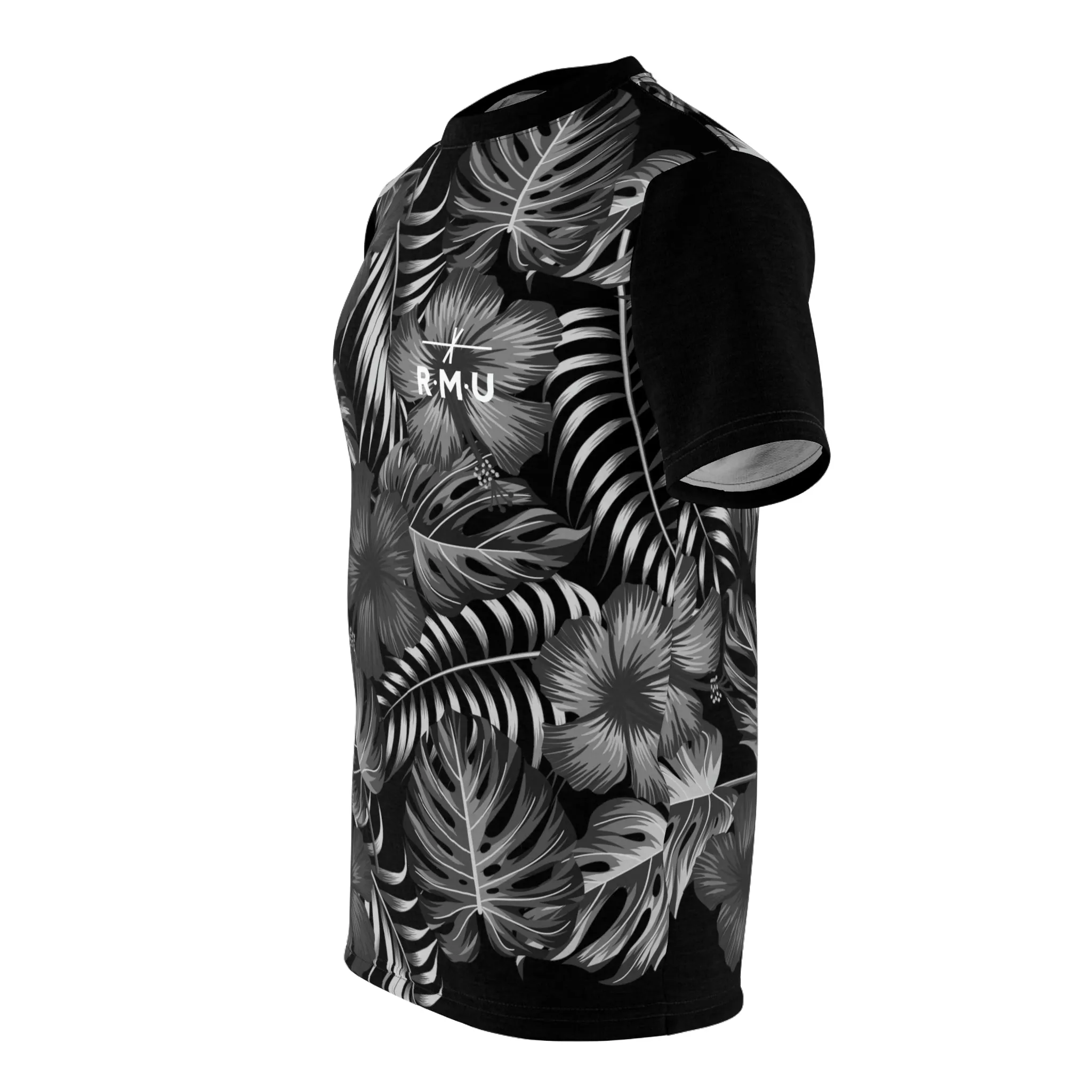 B&W Hawaiian Party Time Tech Tee
