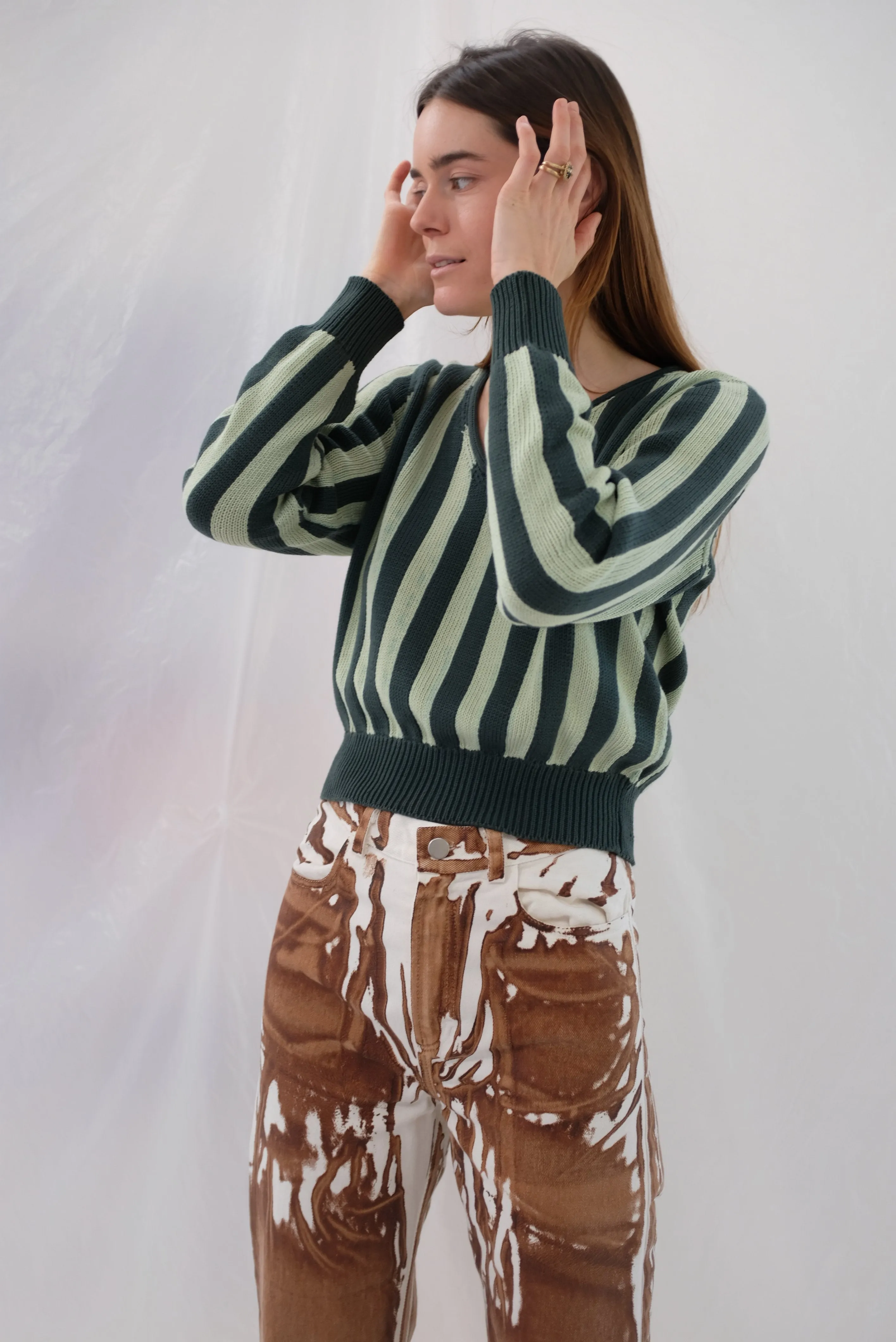 Beklina Latta V-neck Sweater Mint/Basil