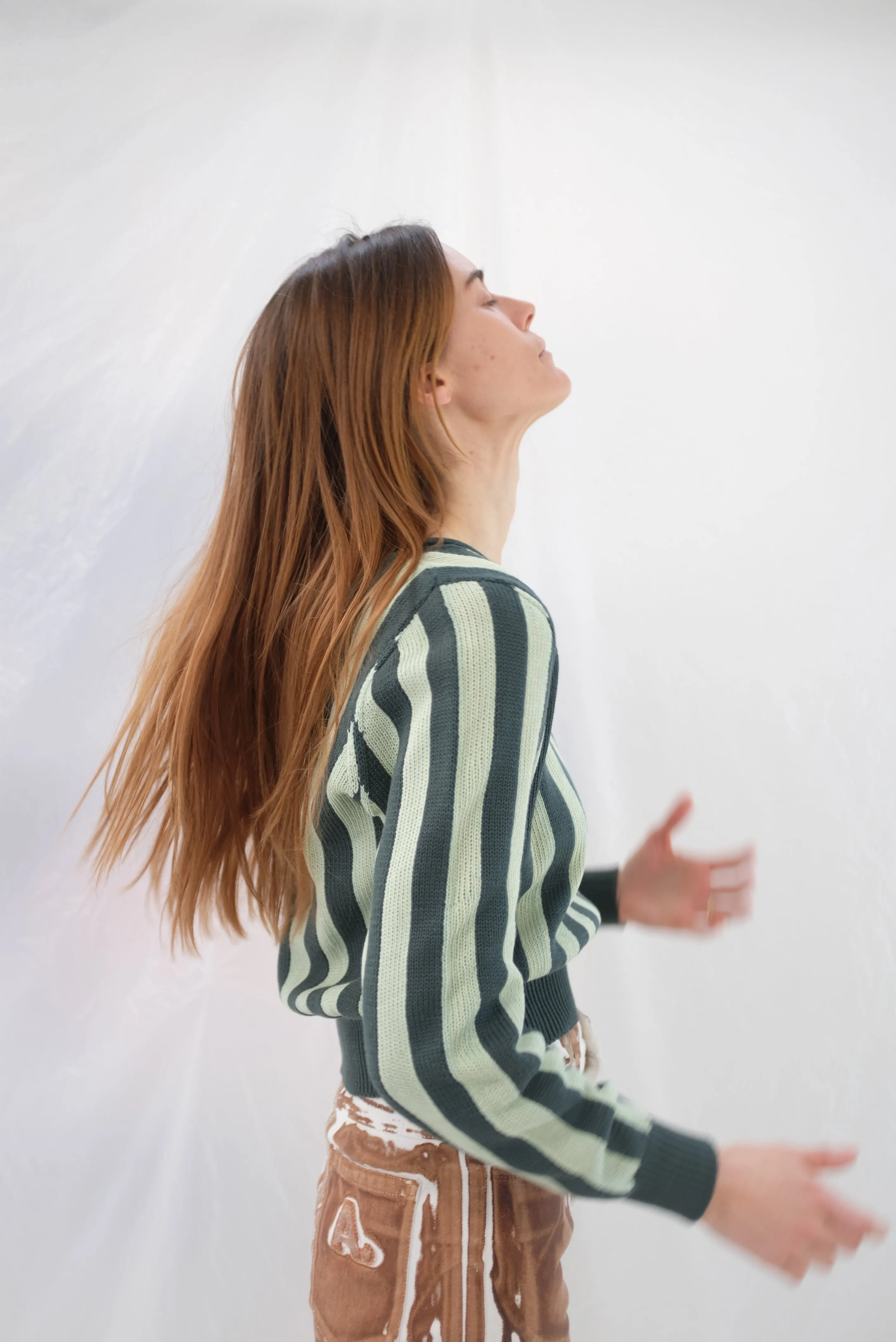 Beklina Latta V-neck Sweater Mint/Basil