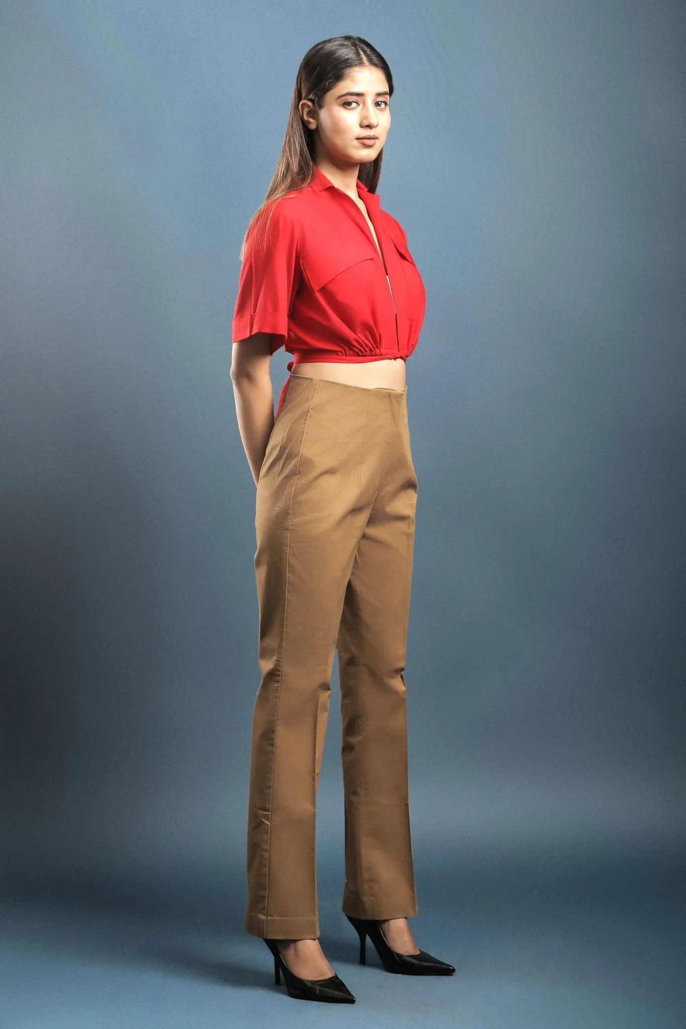 Brown Cotton Pants
