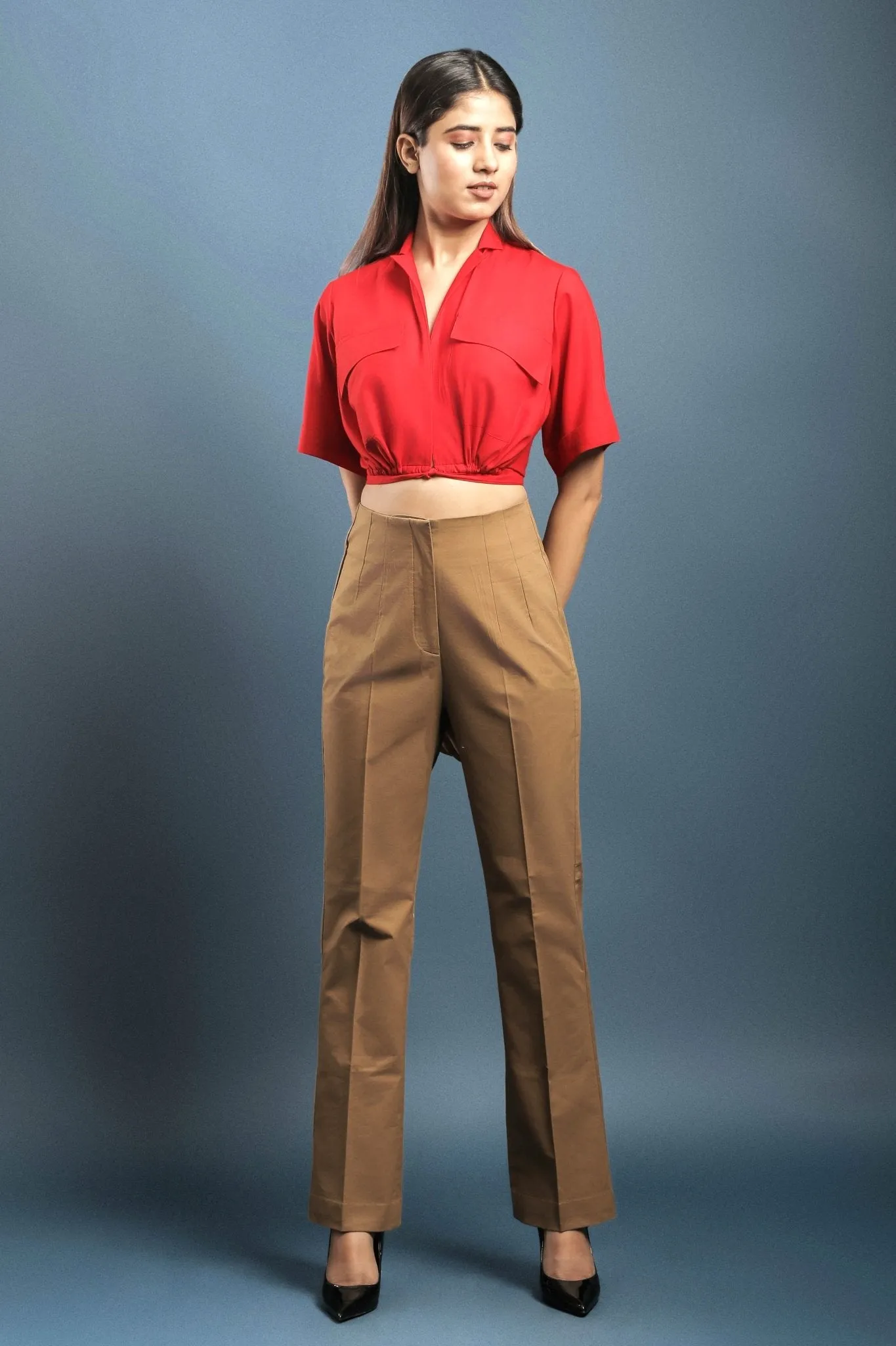 Brown Cotton Pants