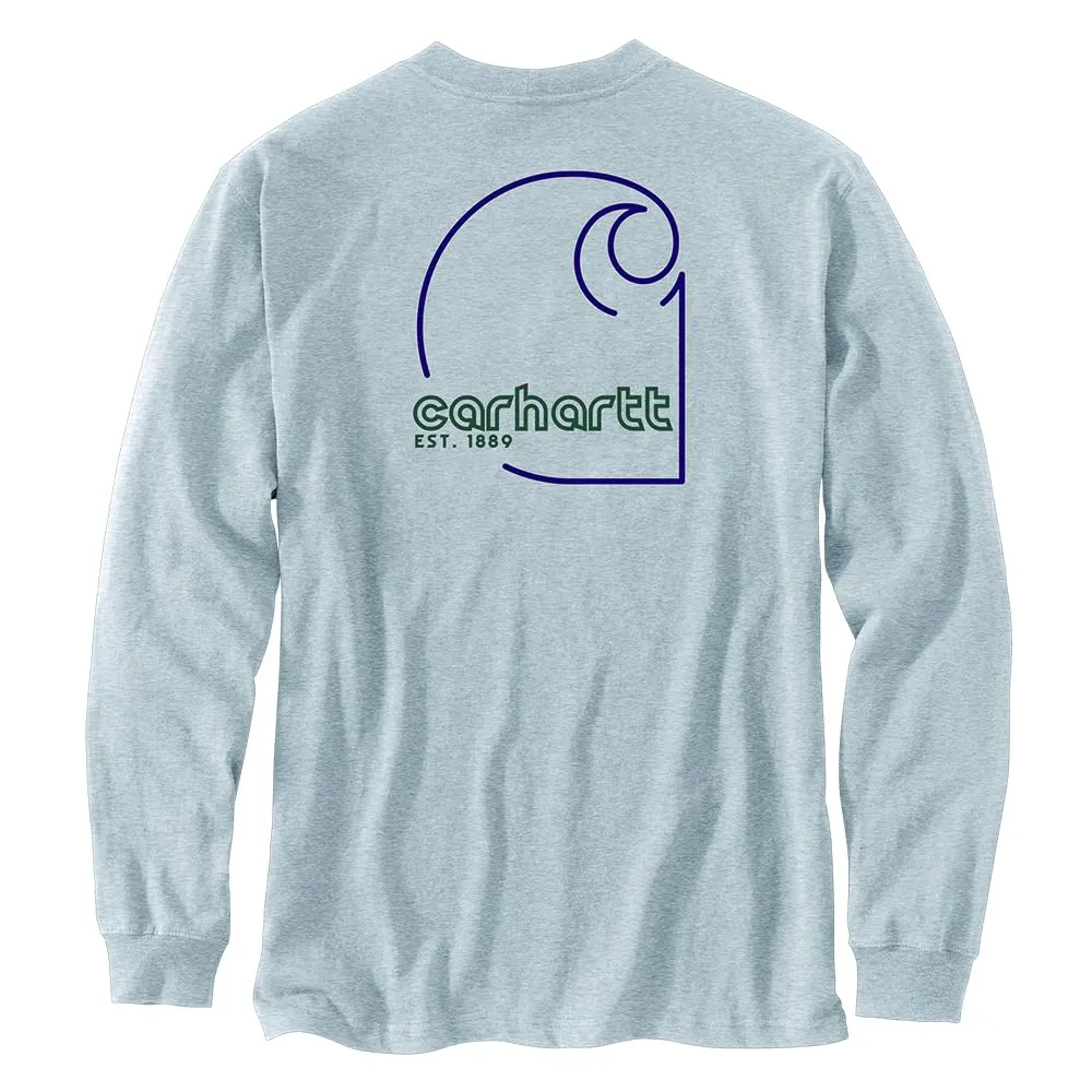 Carhartt 106496 Men's Loose Fit Heavyweight Long-Sleeve Pocket C Graphic T-Shir