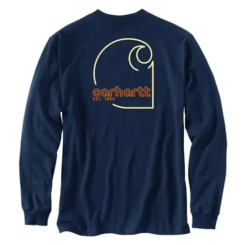 Carhartt 106496 Men's Loose Fit Heavyweight Long-Sleeve Pocket C Graphic T-Shir