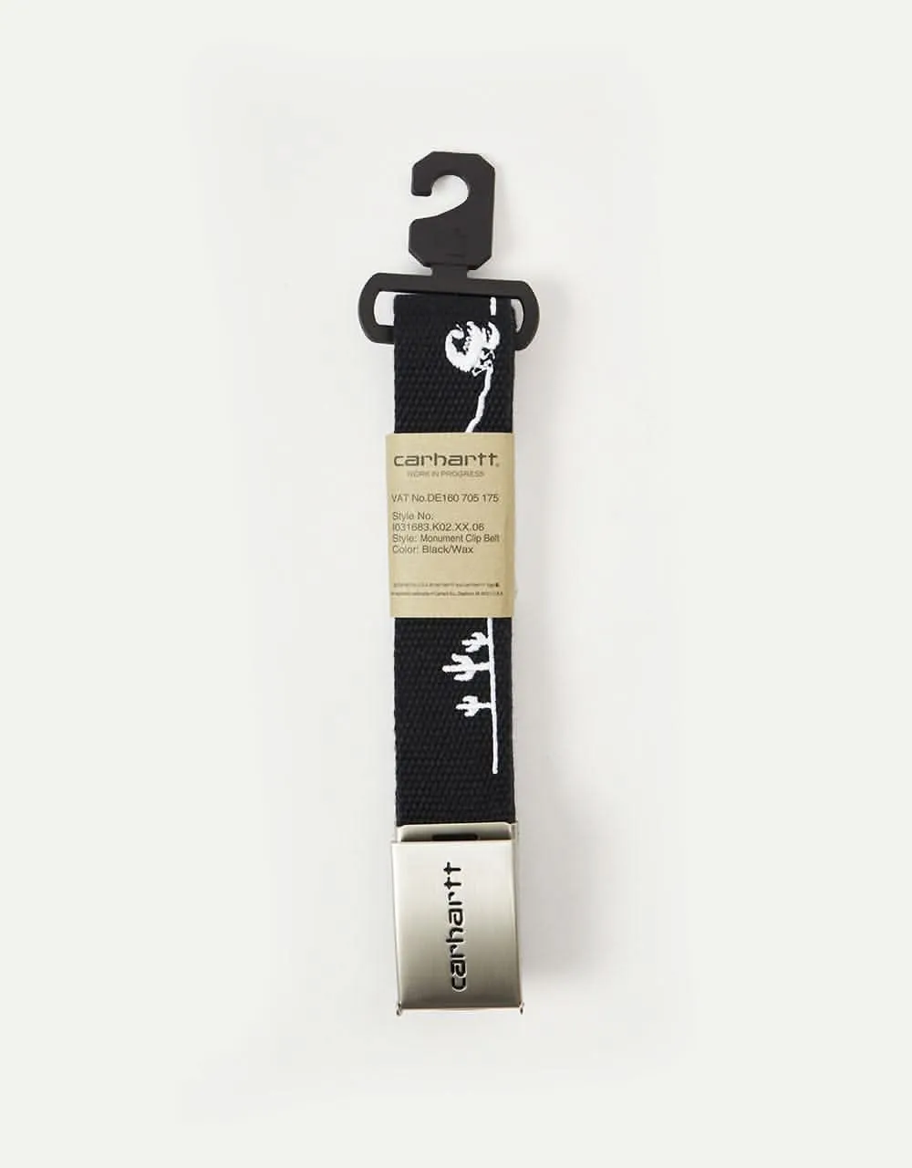 Carhartt WIP Monument Clip Belt - Black/Wax