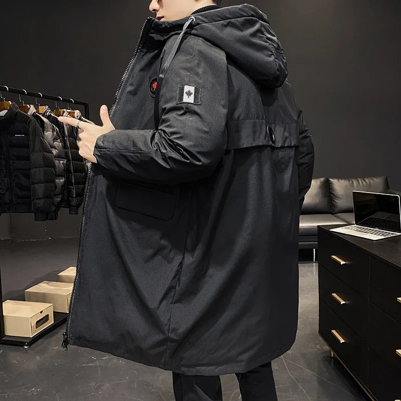 Casual Warm Thick Waterproof Long Jacket