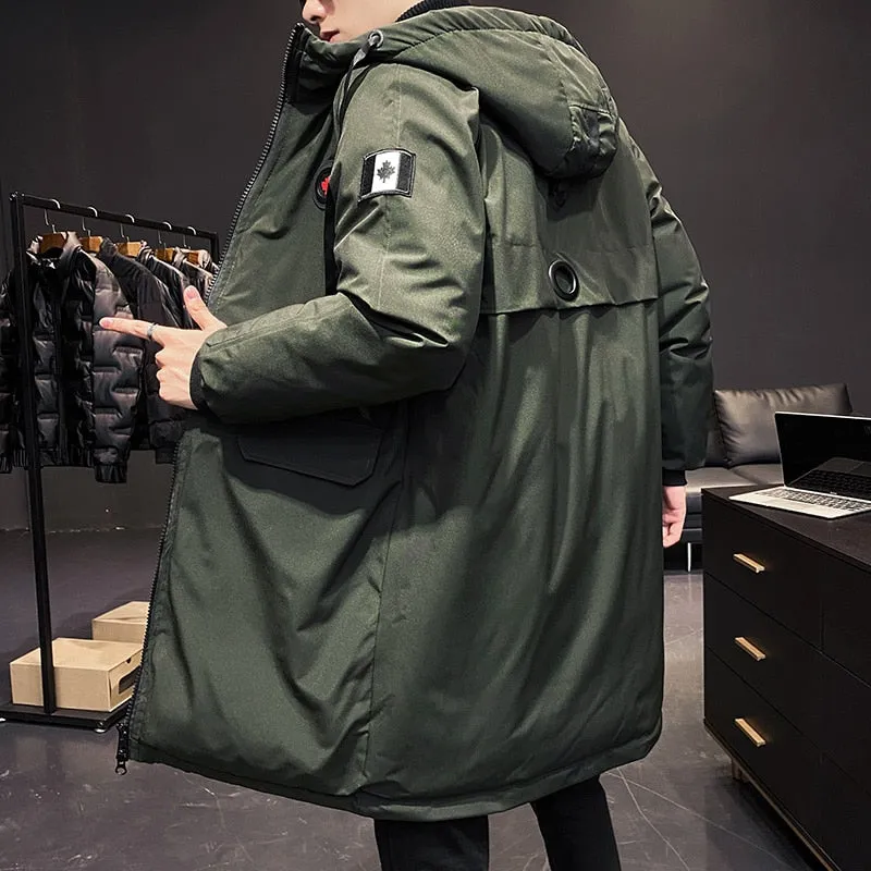 Casual Warm Thick Waterproof Long Jacket
