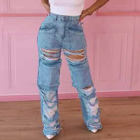 Caught Within Your Love Distressed Pants