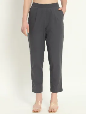 CEMENT GREY COTTON PANTS