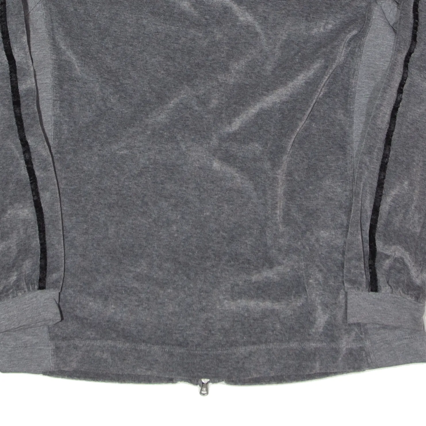 CHAMPION Y2K Velour Track Jacket Grey Womens S