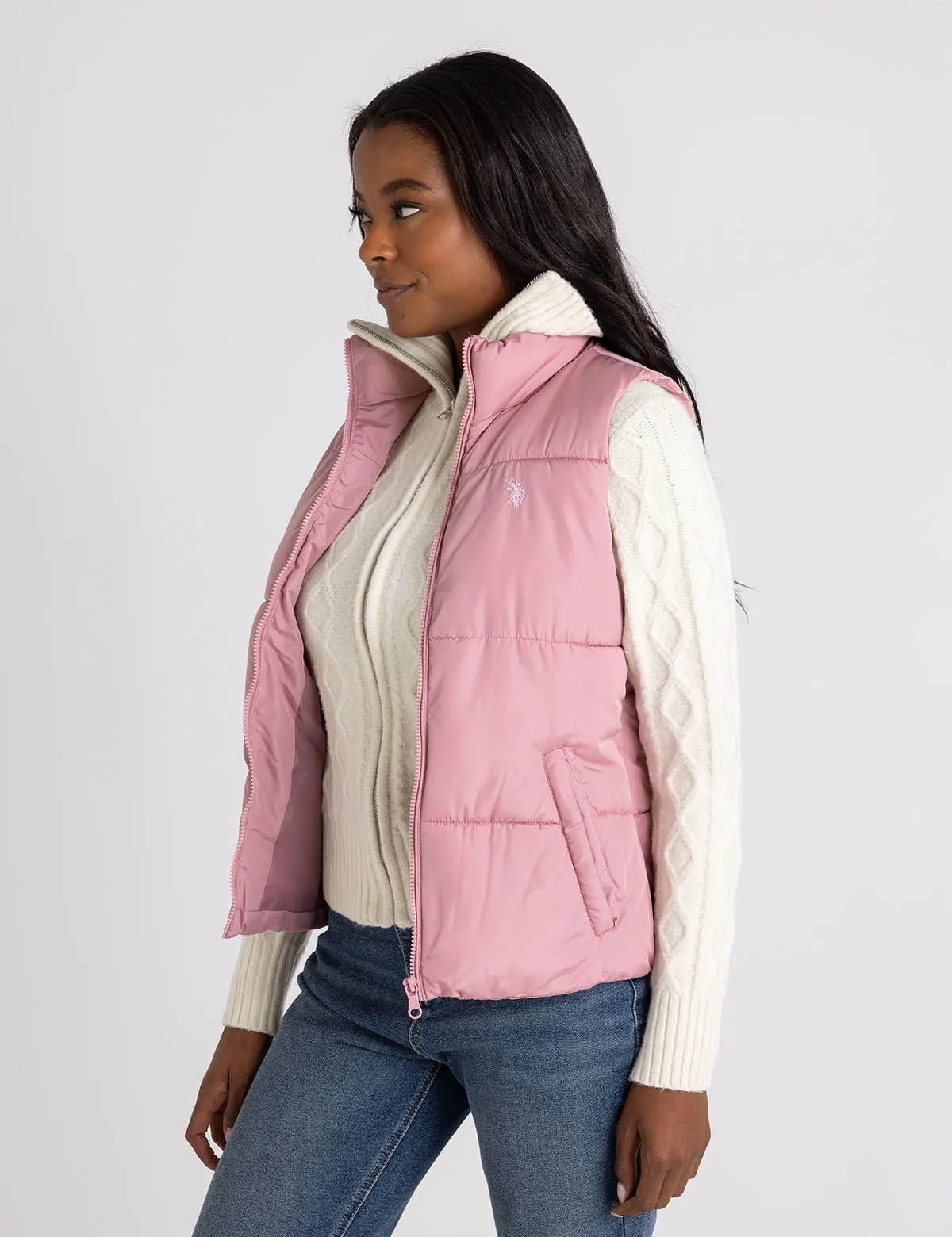 CLASSIC PUFFER VEST WITH ZIP POCKETS