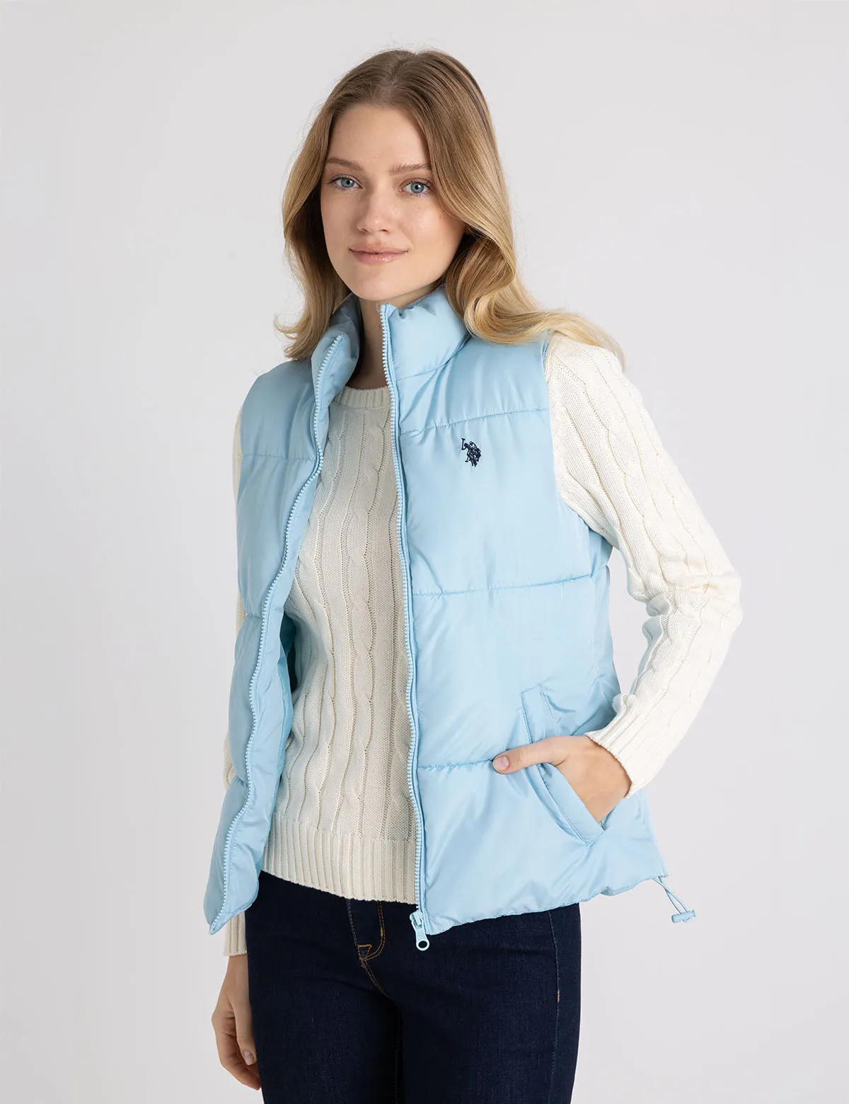 CLASSIC PUFFER VEST WITH ZIP POCKETS