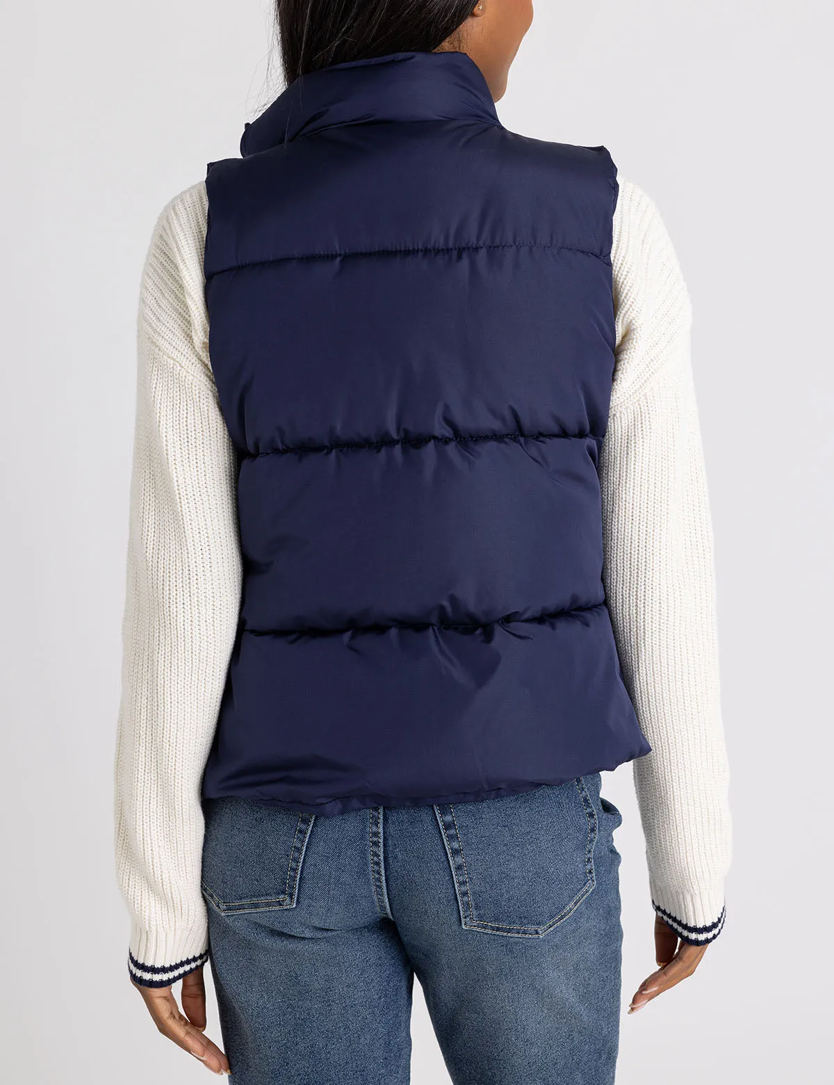 CLASSIC PUFFER VEST WITH ZIP POCKETS
