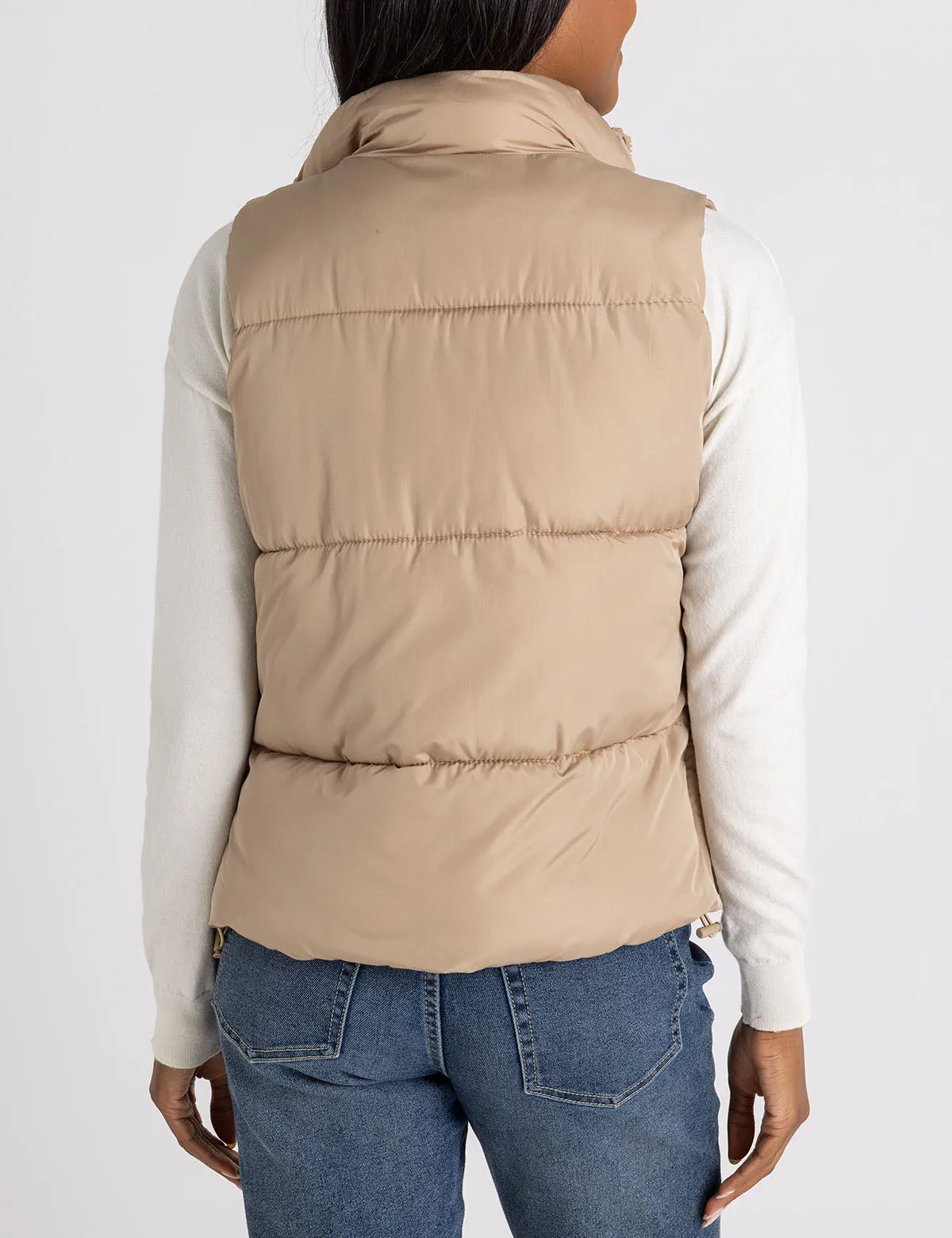 CLASSIC PUFFER VEST WITH ZIP POCKETS
