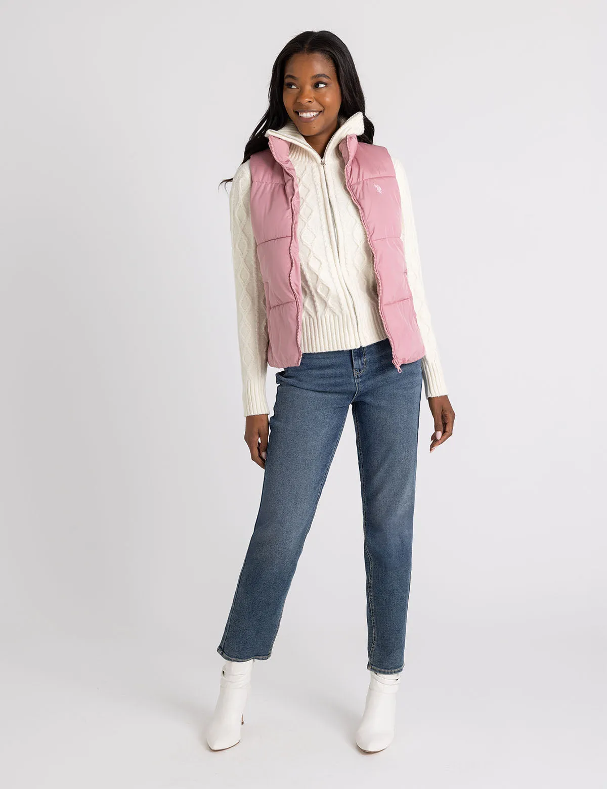 CLASSIC PUFFER VEST WITH ZIP POCKETS