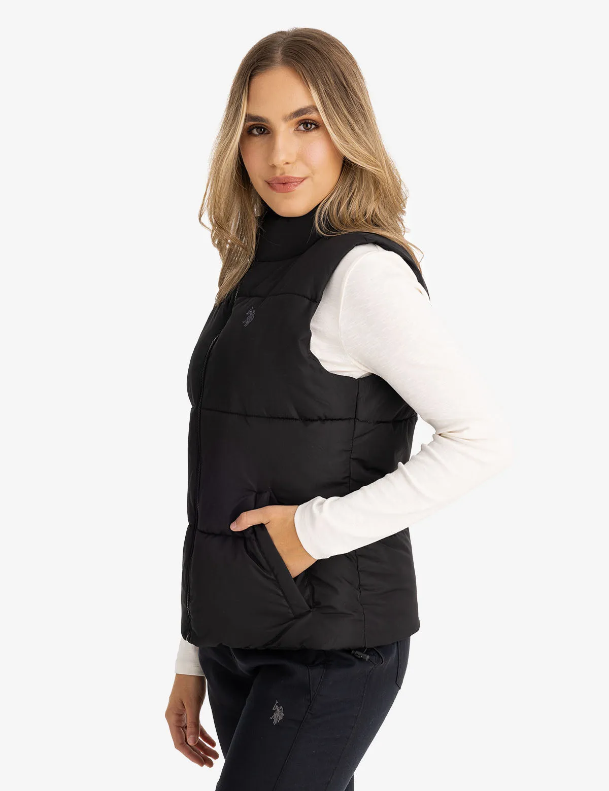 CLASSIC PUFFER VEST WITH ZIP POCKETS