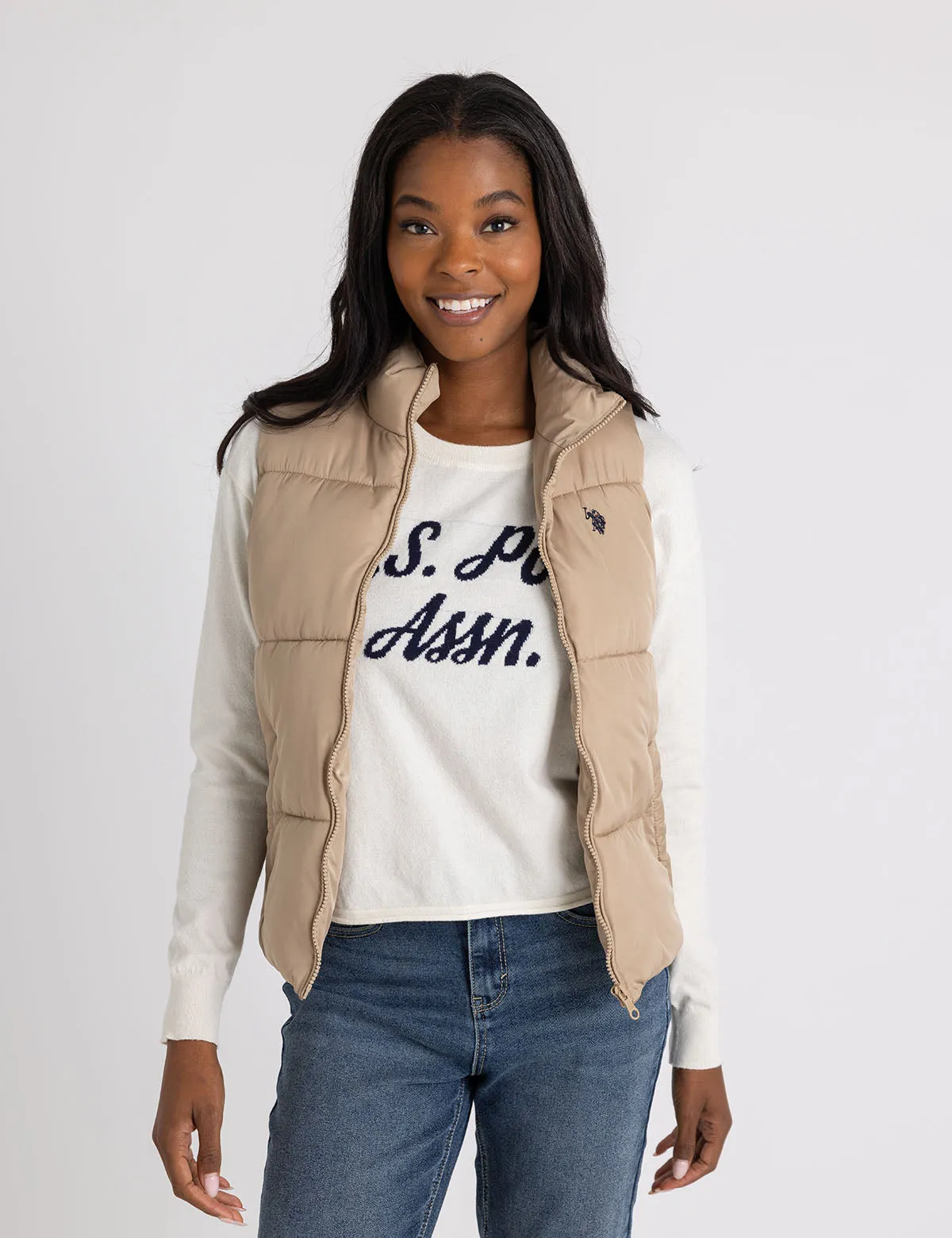 CLASSIC PUFFER VEST WITH ZIP POCKETS