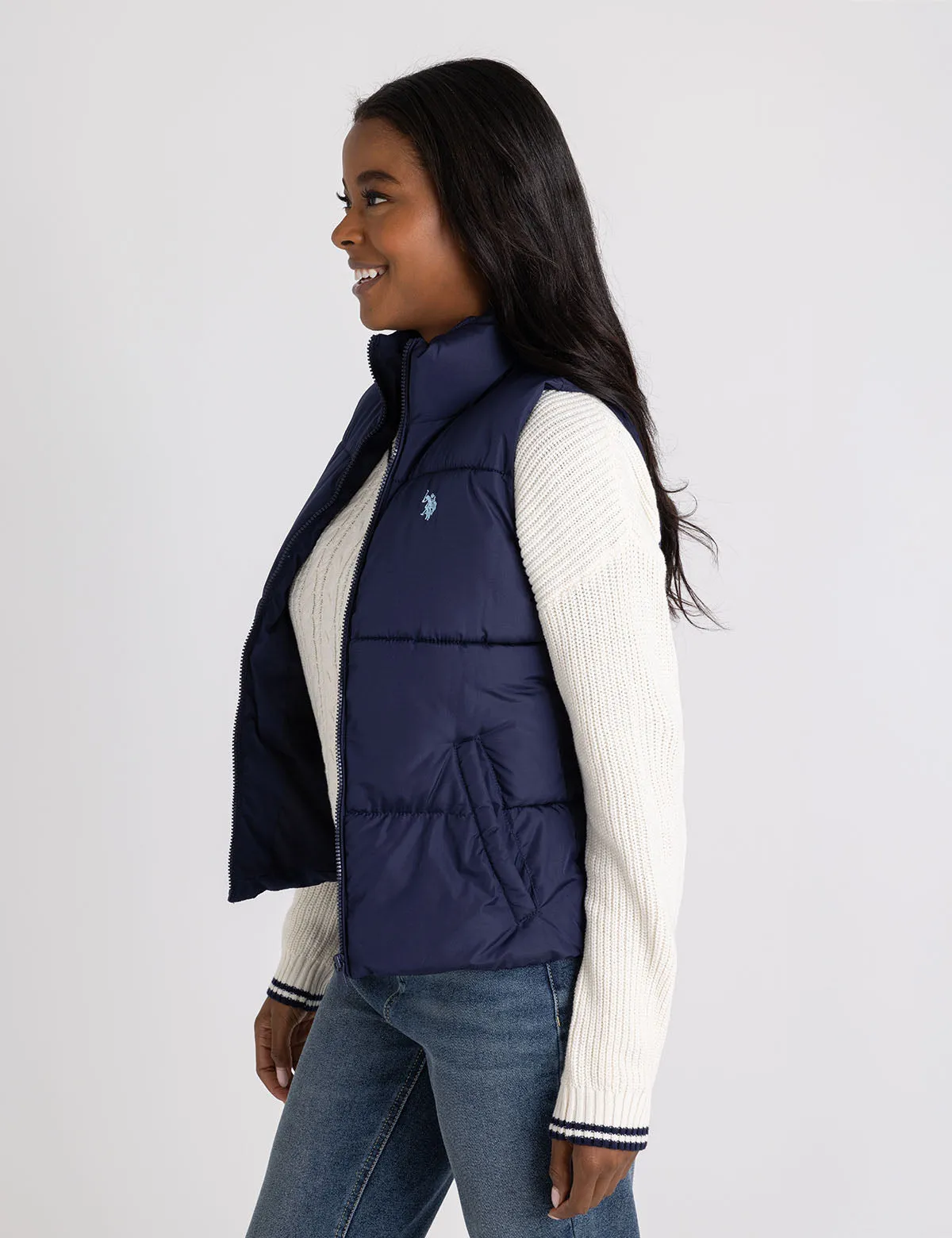 CLASSIC PUFFER VEST WITH ZIP POCKETS