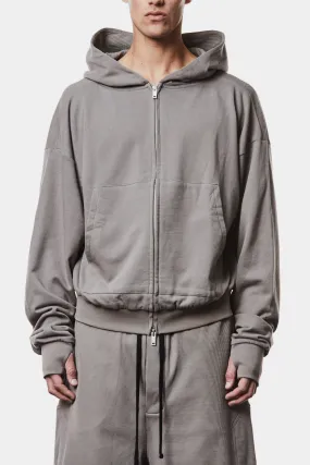 Cotton zip up hoodie, Grey