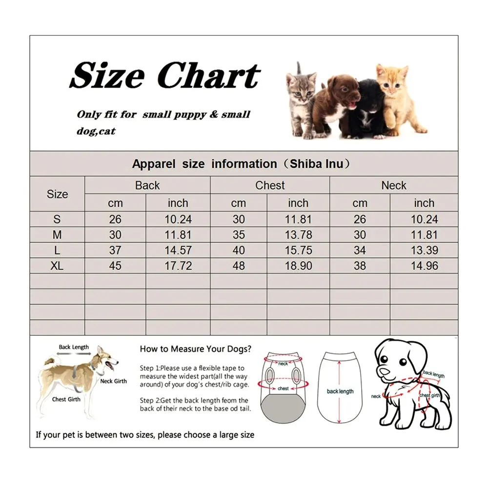 Cozy Charm: Winter Pet Dog Sweaters - Warm and Woolly Soft Sweater Coat for Small Dogs and Cats