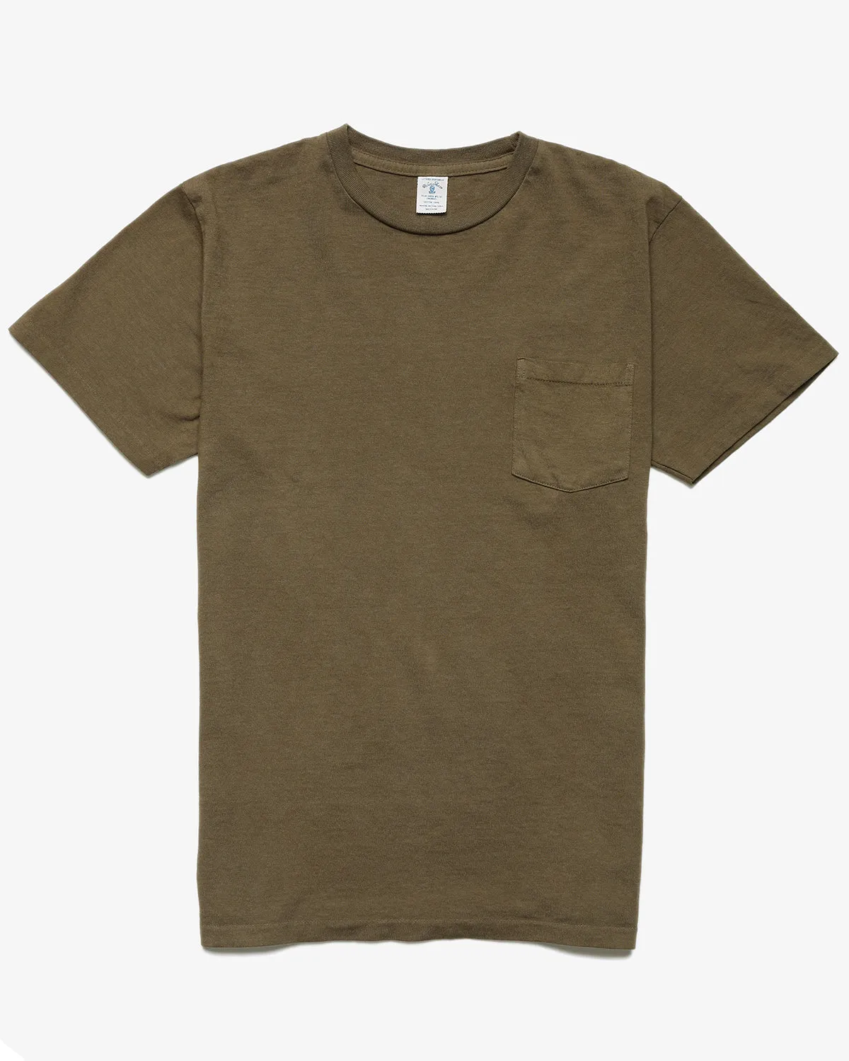 CREW NECK POCKET T-SHIRT OLIVE DRAB 2-PAC