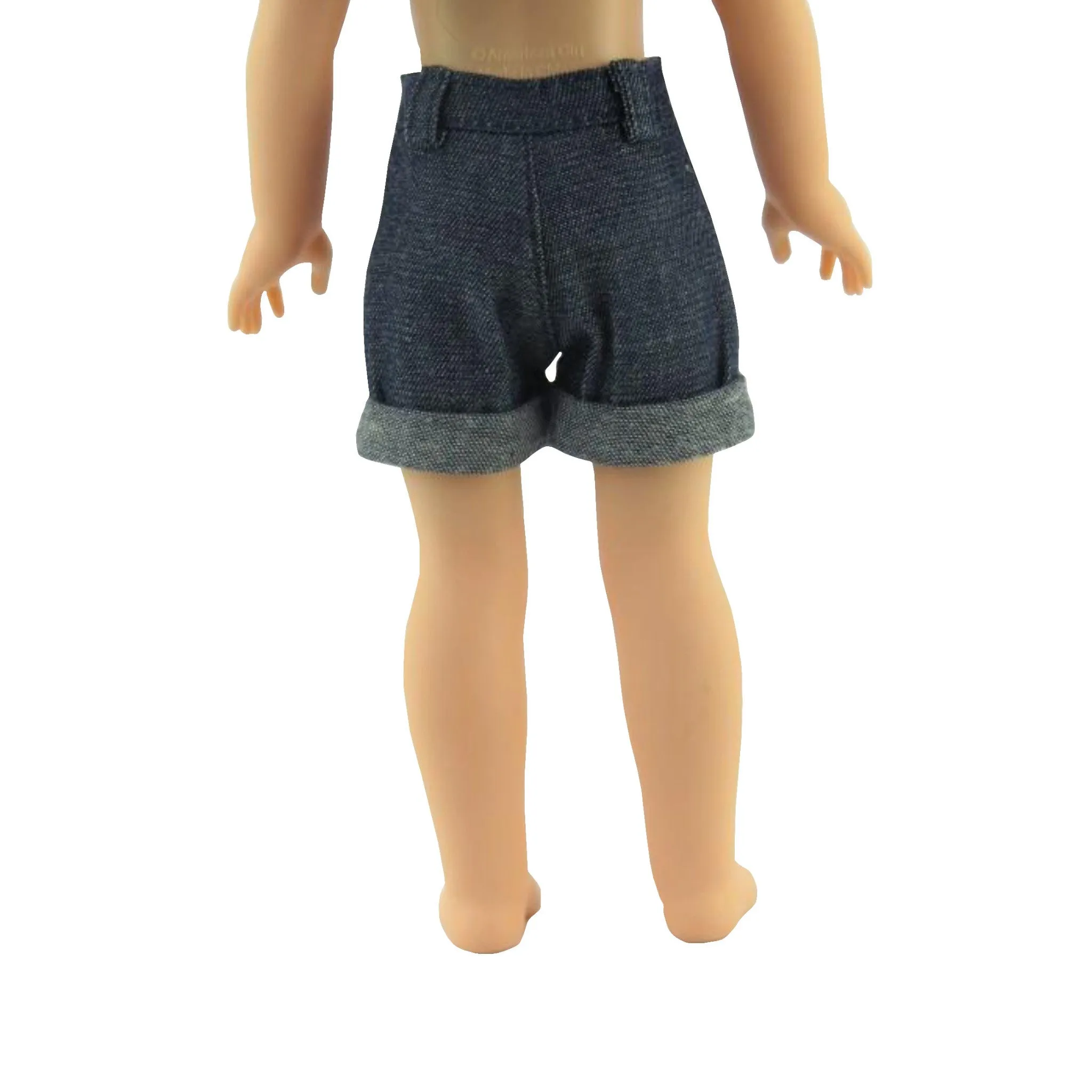 Denim Jean Shorts for 14 1/2-inch Dolls