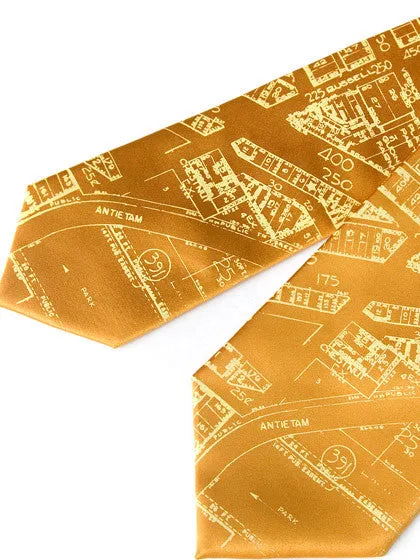 Detroit Map Necktie, Historic Eastern Market Tie
