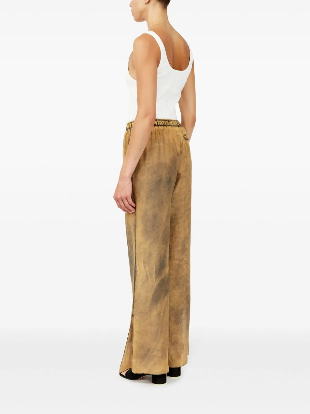 distressed-finish PANTS