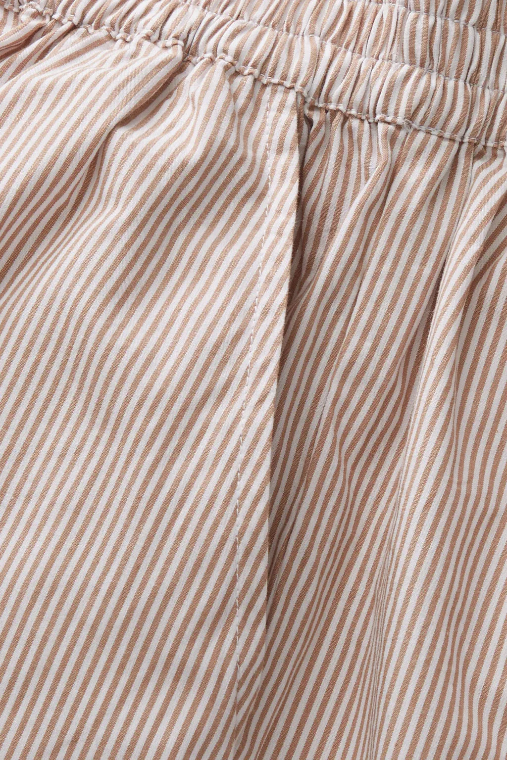 Edgar Shorts | Warm Beige & White Stripe