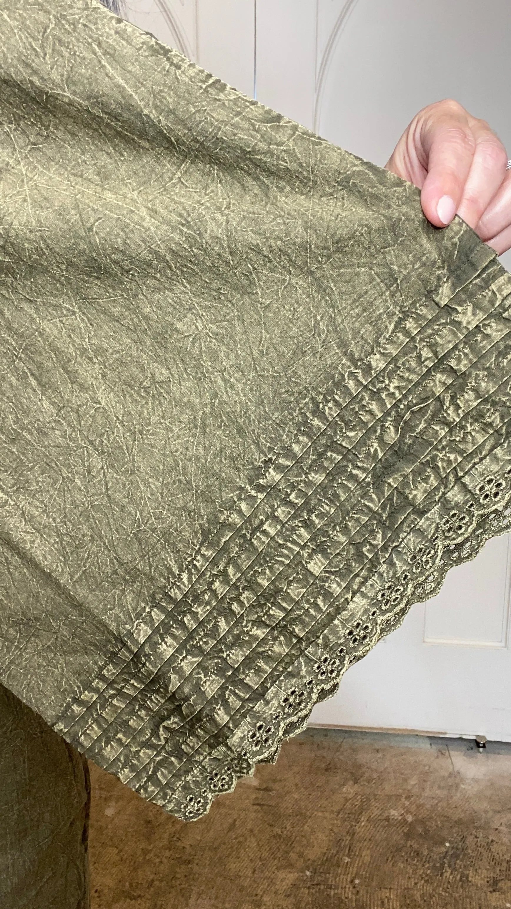 Elastic Waist Pants in Moss Green #216