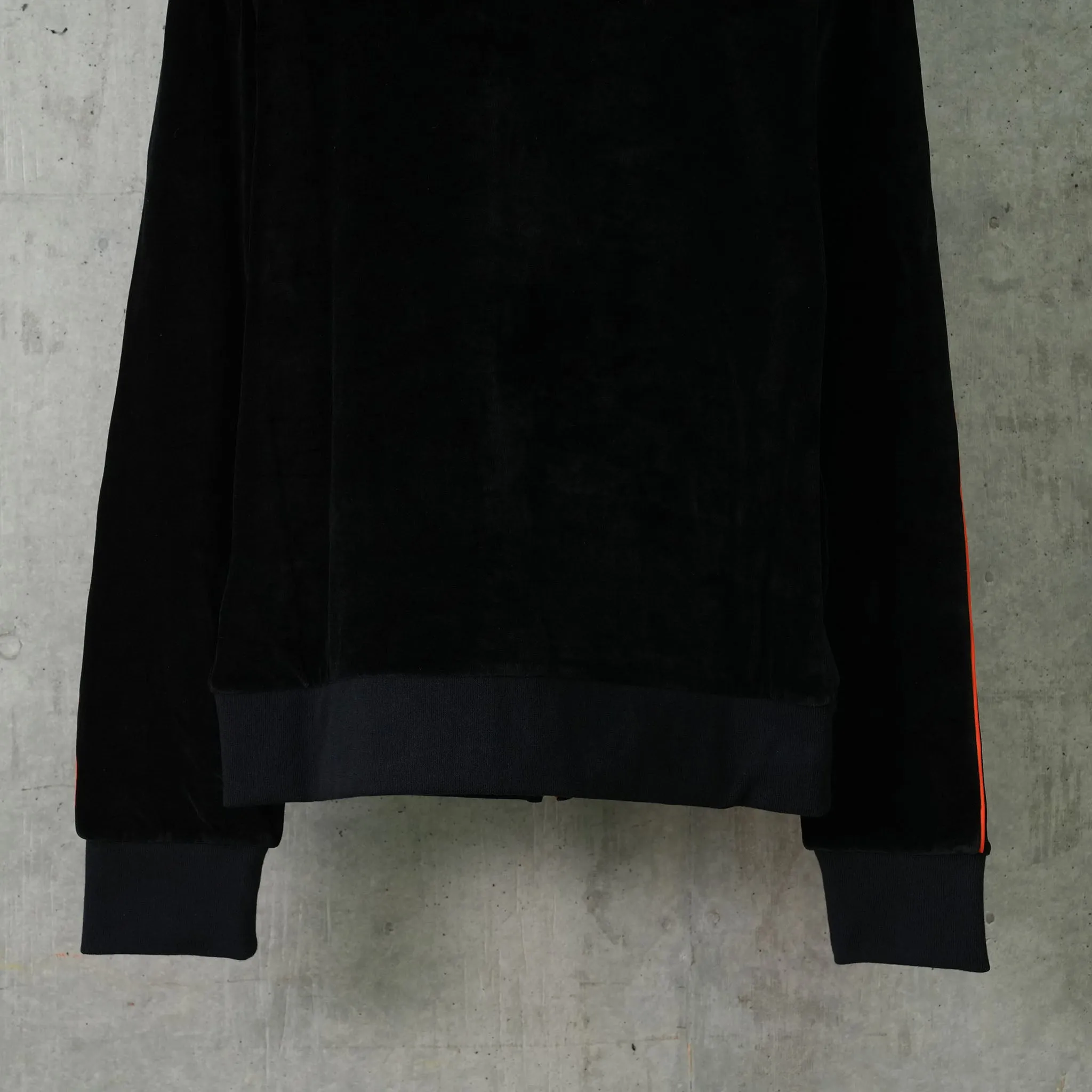 F  VELOUR TRACK TOP / C901:JET BLACK