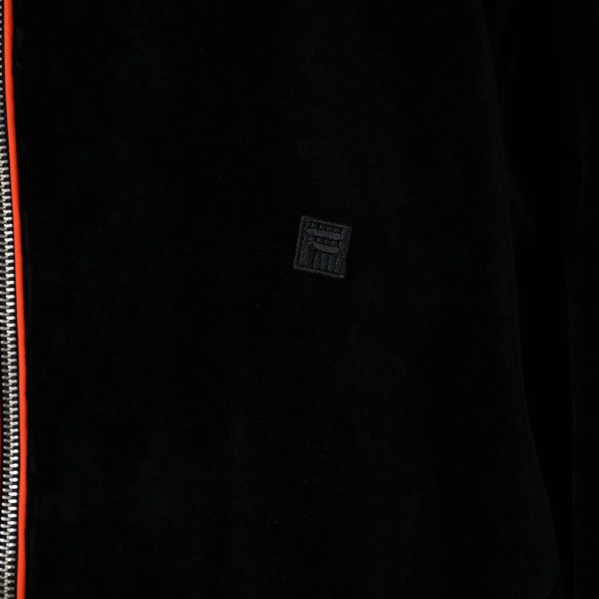 F  VELOUR TRACK TOP / C901:JET BLACK