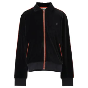 F  VELOUR TRACK TOP / C901:JET BLACK