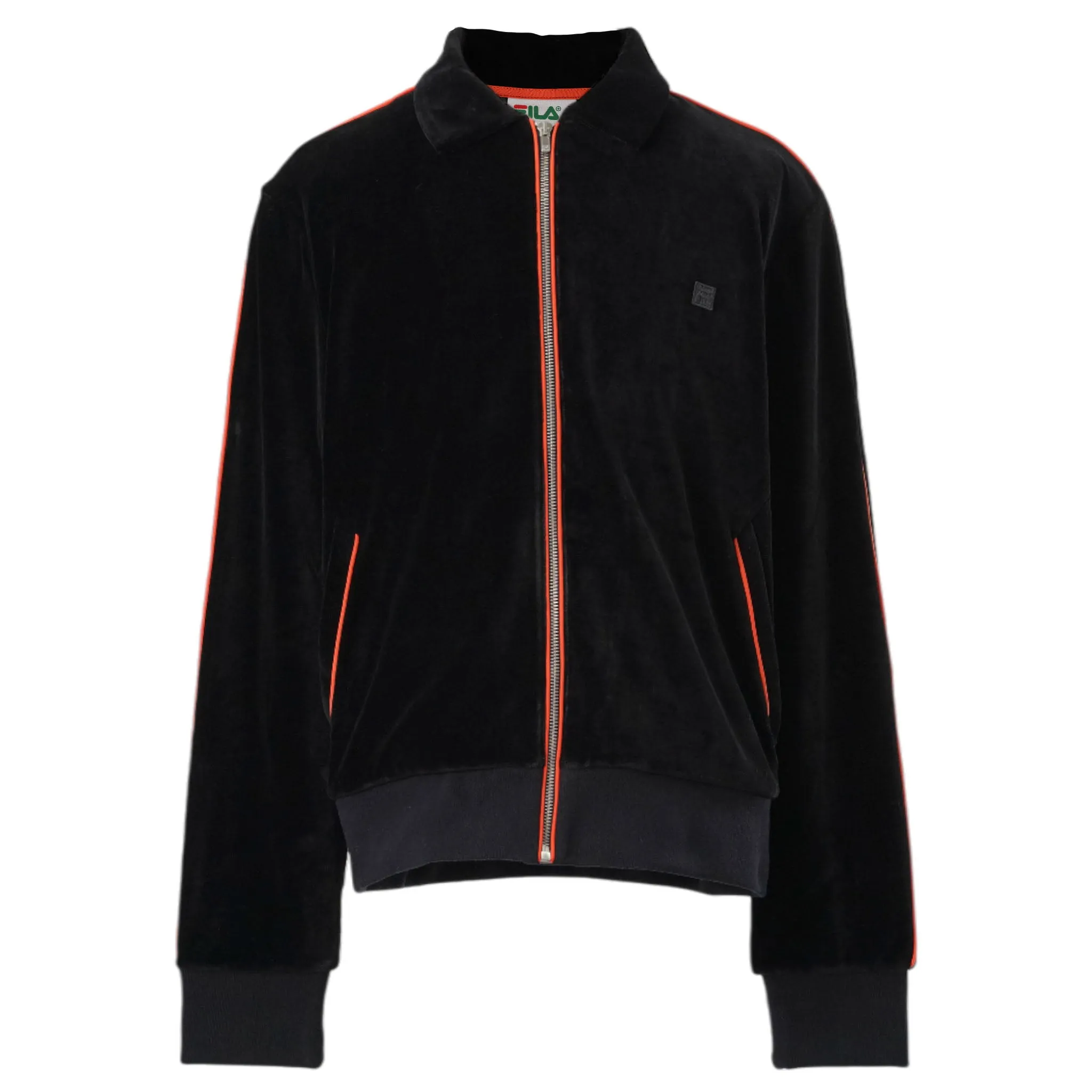 F  VELOUR TRACK TOP / C901:JET BLACK