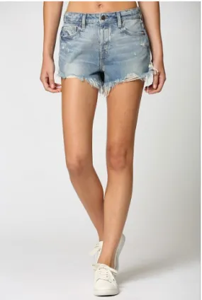 Frayed Hem Denim Shorts