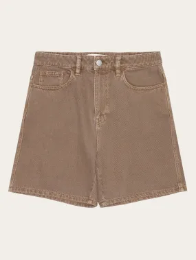 GALE straight mid-rise twill 5-pocket shorts - GOTS/Vegan - Tiramisu
