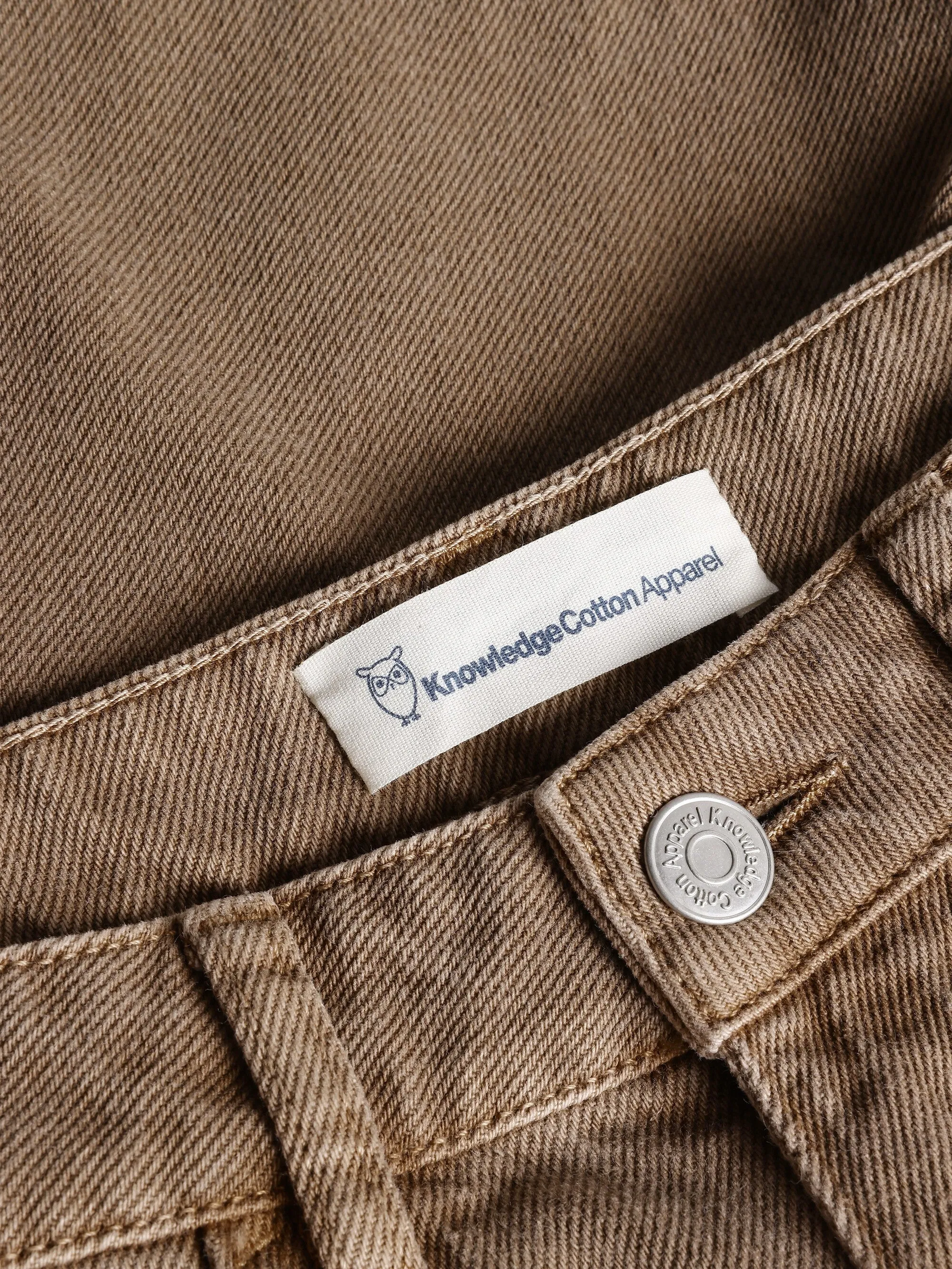 GALE straight mid-rise twill 5-pocket shorts - GOTS/Vegan - Tiramisu