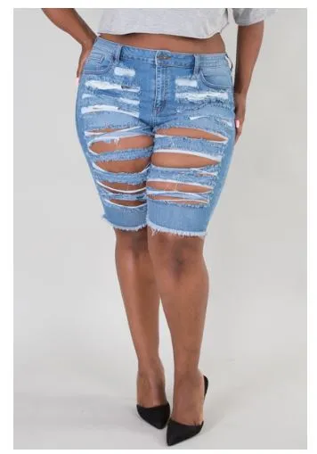Gigi 2 Distressed Shorts