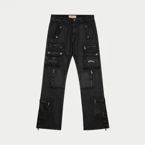 Godspeed Wax Flare Premium Cargo Pant (Black)