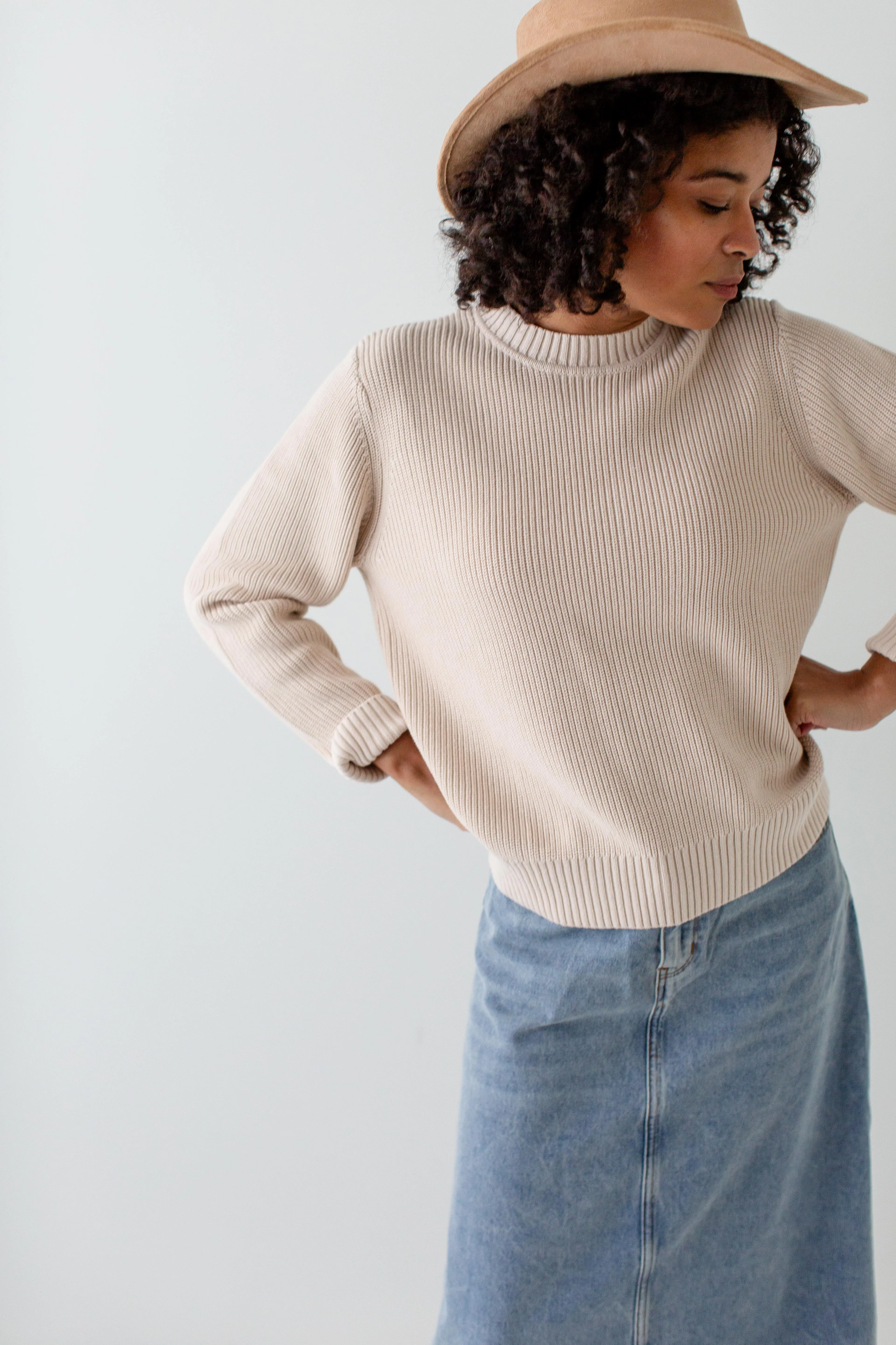 'Hemingway' Cotton Fisherman Sweater