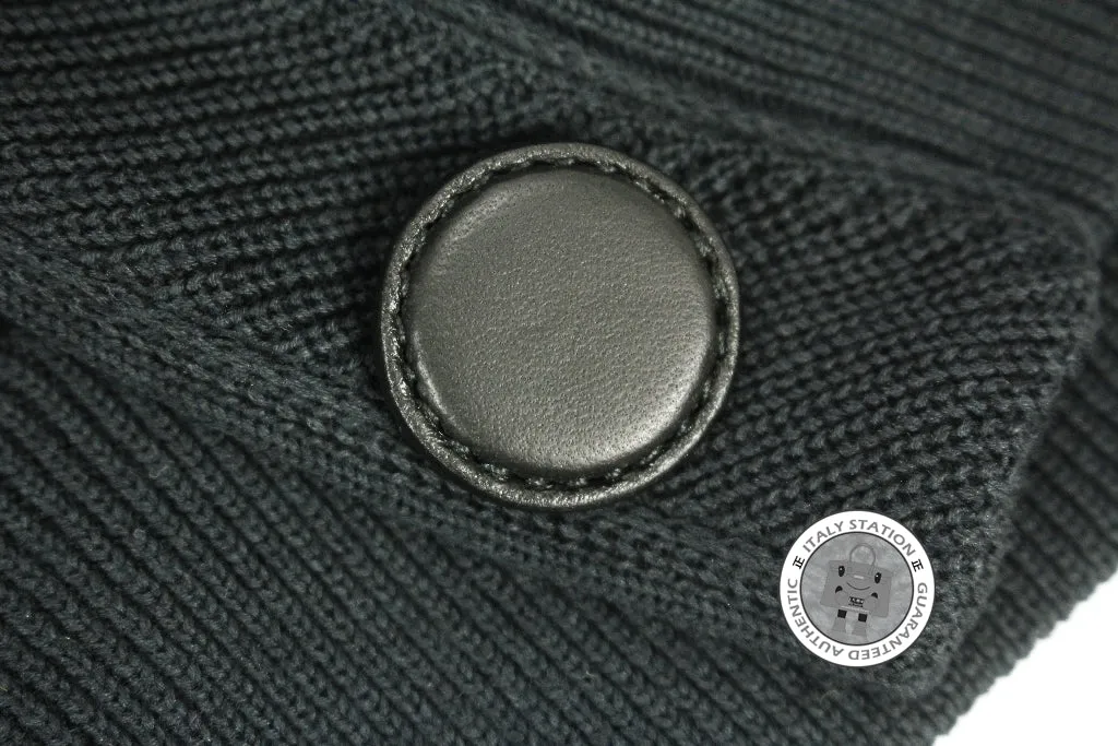 Hermes 422712D4 Maille Cotton Silk Cardigan Manches Courtes Bleu Nuit / I3 Cotton 36 Sweaters
