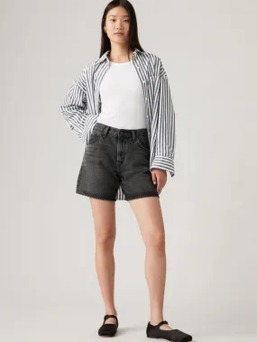  Wide Leg Cargo Pocket Denim Shorts