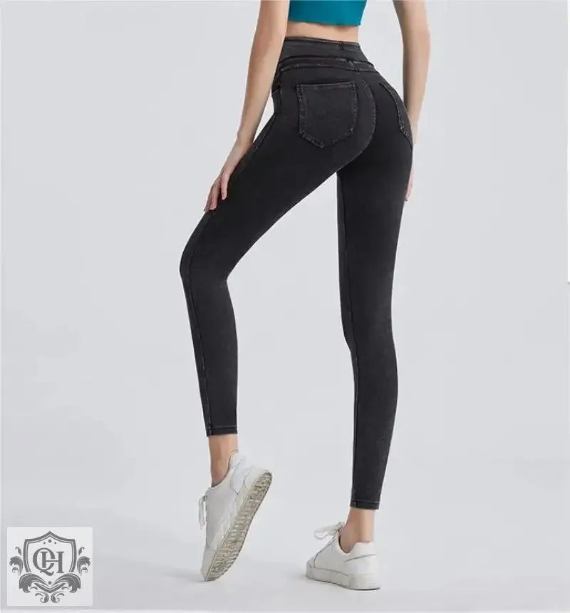 High Waist Fleece Padded Fitness Pants