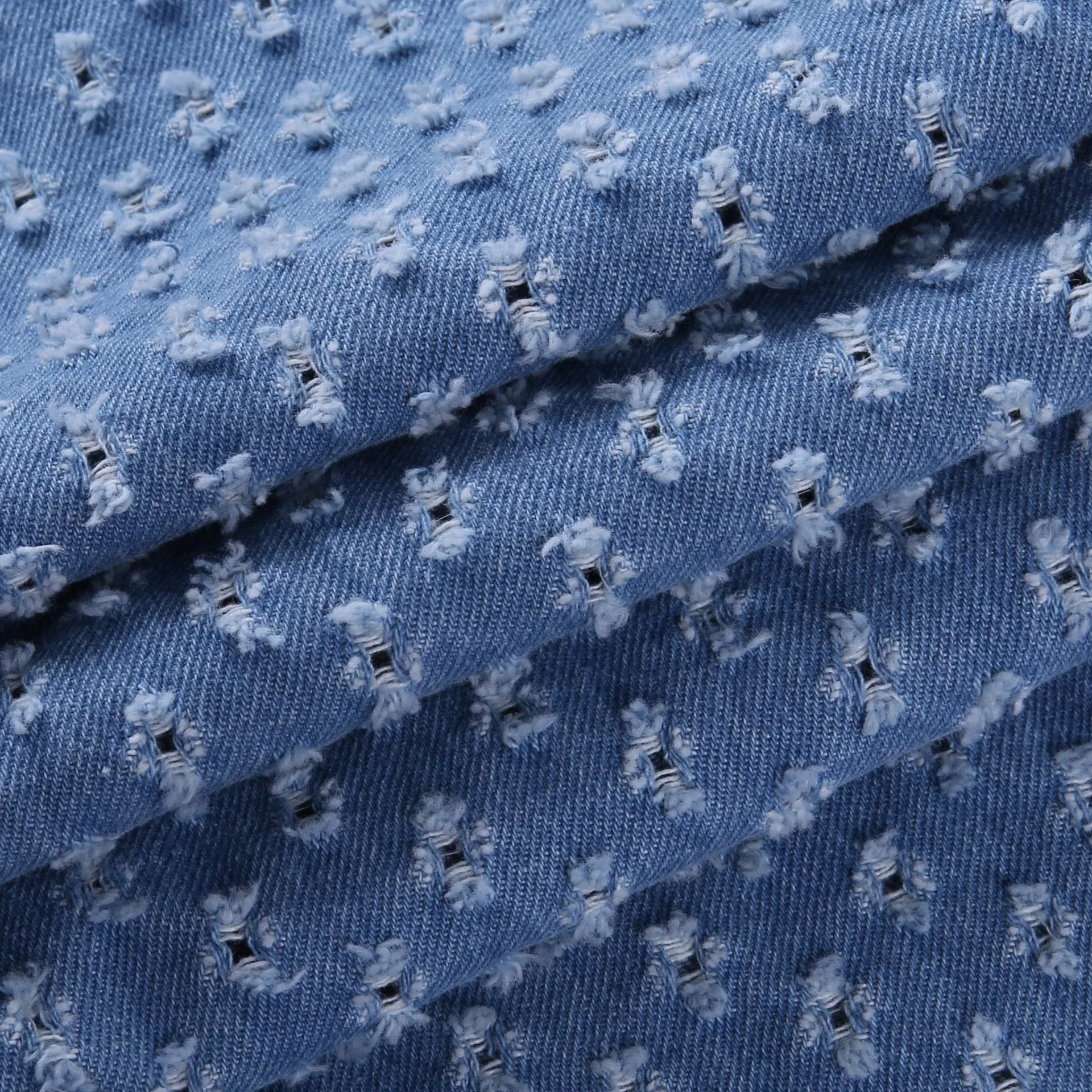 Hole Distressed Wash Pattern Jeans